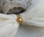 10.3mm South sea deep golden ocean pearl Ring: Extreme luster mirrored, S925 silver with gold plated adjustable Vintage Ring. gift for her Anniversary