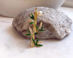 Elly’s Light Gold pearl Bamboo brooch: Extreme luster mirrored, 8.2mm, 1.7x5.7cm. Pearl jewelry idea