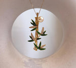 Elly’s Light Gold pearl Bamboo brooch: Extreme luster mirrored, 8.2mm, 1.7x5.7cm. Pearl jewelry idea