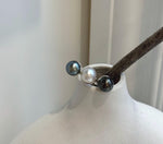 Tri Tahitian Australian ocean white pearls Ring: Extreme luster mirrored, 10.3-10.7mm. S925 silver adjustable Vintage Ring. gift for her anniversary
