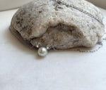 8.5mm Akoya blue silver Ocean Pearl pendant: Extreme luster mirrored, 1.1cm high, S925 silver lovely pendant chain set.