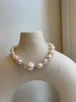 Elly’s 16pcs 7.1-13.1mm Baroque oval pearls Braclet: Extreme luster mirrored, 8”, S925 silver Braclet. gift for her