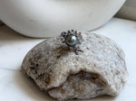 10.1mm Tahitian Ocean Platinum Pearl Ring: Extreme luster mirrored, S925 silver Floral adjustable Ring.