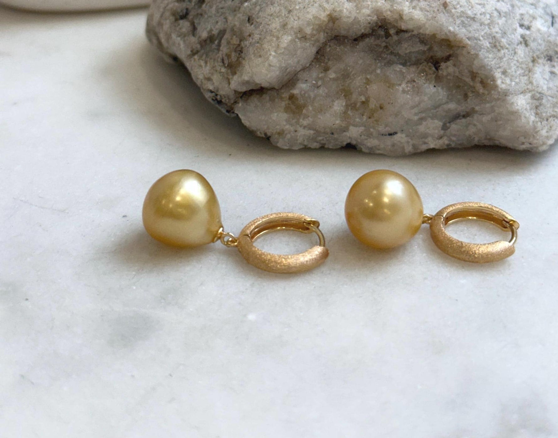 Elly’s 12.4mm South sea ultra golden ocean Pearls Earrings hoops: Extreme luster mirrored, 3cm high, S925 silver cool earrings hoops. gift for her