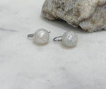 Elly’s 12mm Australian ocean White Carved Pearls Earrings High heel Hooks: Extreme luster Mirrored, S925 silver minimalist earrings. gift for her holiday