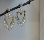 20pcs White Pearls Earrings Chandeliers: Extreme luster pearls, 4.2-5.6mm, Boho earrings. Pearl Jewelry Idea