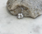 5pcs White Pearls Cat Paw pendant: Extreme luster mirrored, 3.2-5.9mm, S925 silver Cute pendant chain set. Pearl jewelry idea.