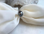 11.1x12.5mm Tahitian Ocean Platinum Pearl Ring: Extreme luster mirrored, S925 silver Minimalist adjustable Ring.Pearl Jewelry Idea