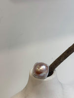Elly’s 16.6mm Huge Rose Edison pearl ring: Extreme luster mirrored, 1.9cm dia. S925 silver adjustable ring. gift for her birthday