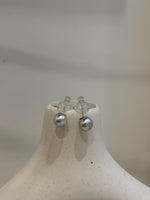 Elly’s Set of 8.7mm Akoya Ocean Pearls Earrings Studs and Jacket: Extreme luster Mirrored, S925 silver Earrings jacket and studs. gift for her graduation