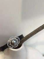 Elly’s 11.3mm Tahitian Platinum Ocean Pearl Genius Leather Strap Bracelet: extreme luster mirrored, for 6.1”- 8” wrist.