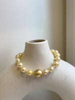 Elly’s 17pcs 8.7-12.1mm Akoya South Sea Golden Ocean Pearls Bracelet: Extreme luster, 7.8” knotted, S925 silver clip. gift for her