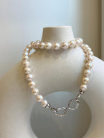 Elly’s 7.7-8.7mm 47pcs Akoya Ivory w/ pink hue ocean pearls necklace choker: Extreme luster mirrored, knotted, 18.2”, S925 silver necklace. gift for her daily wear