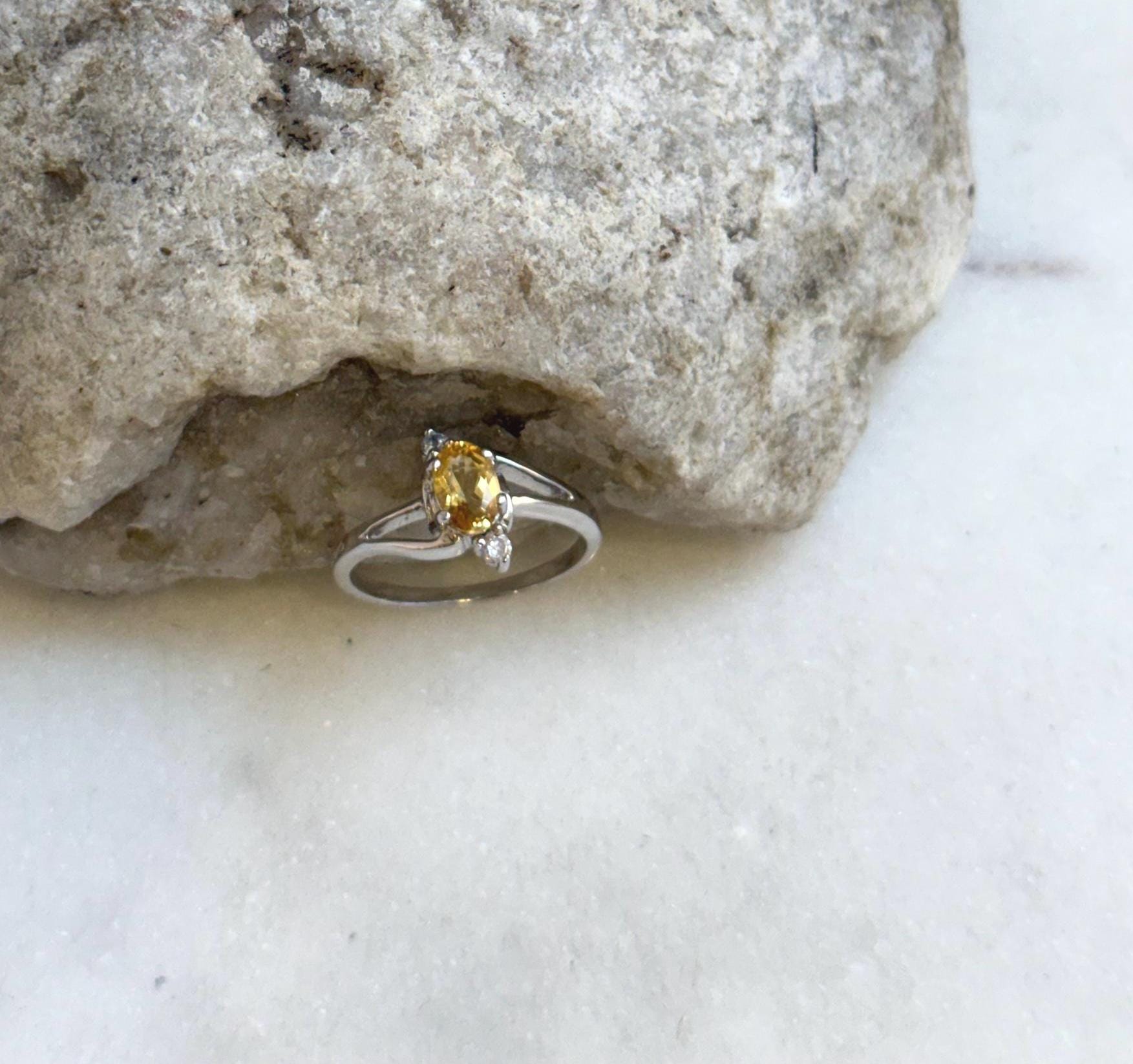 Elly’s Genius Citrine S925 silver Ring, US