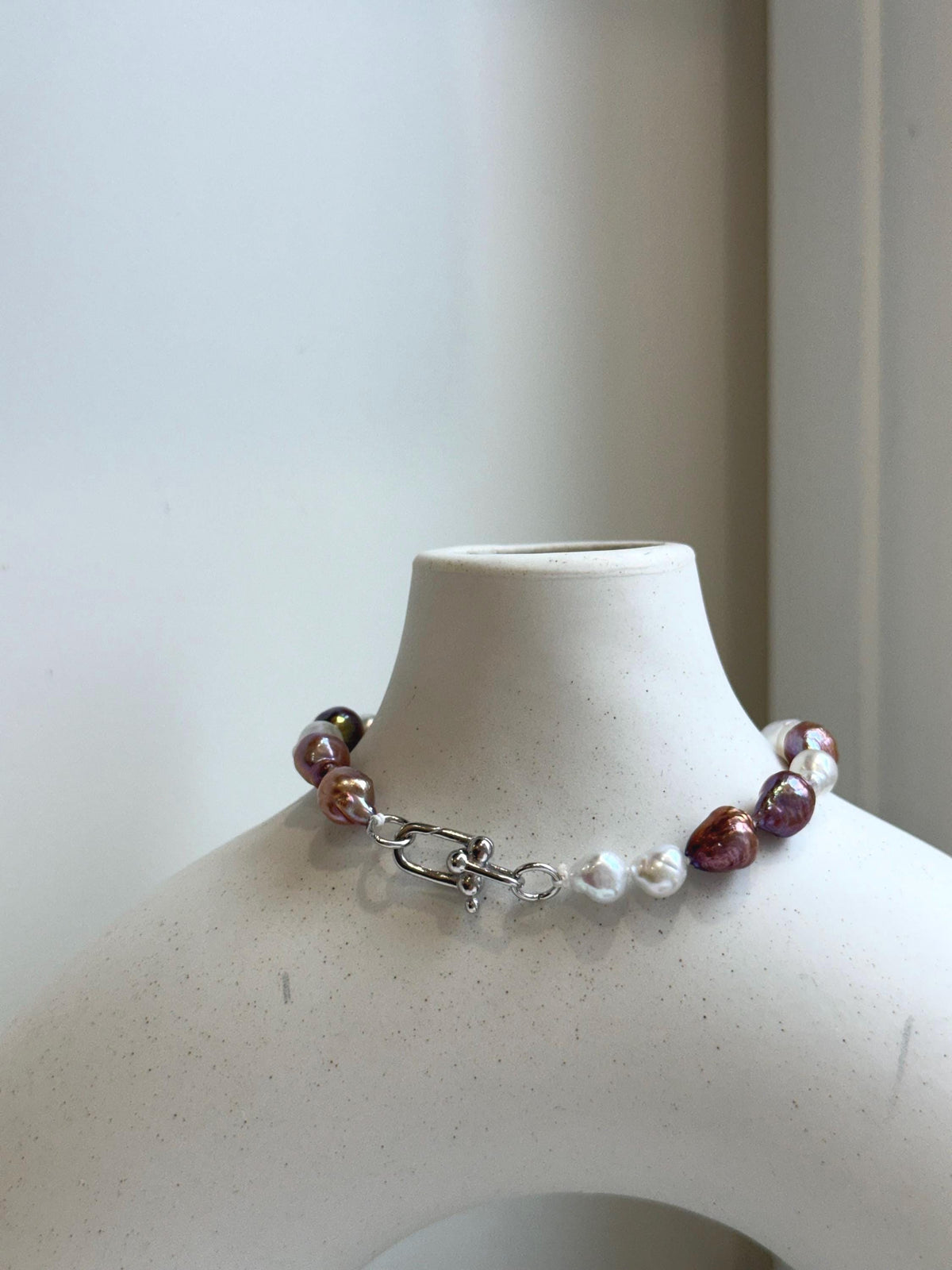 Elly’s 5-7.2mm Freshwater Pearls Bracelet: Extreme luster, 7.2” knotted, S925 silver clip bracelet. gift for her