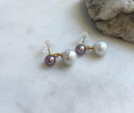 Elly’s 4pcs 7.4-10.8mm earrings: Strong luster, 2.2cm high, S925 silver earrings. gift for her birthday