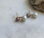 Elly’s 4pcs 7.4-10.8mm earrings: Strong luster, 2.2cm high, S925 silver earrings. gift for her