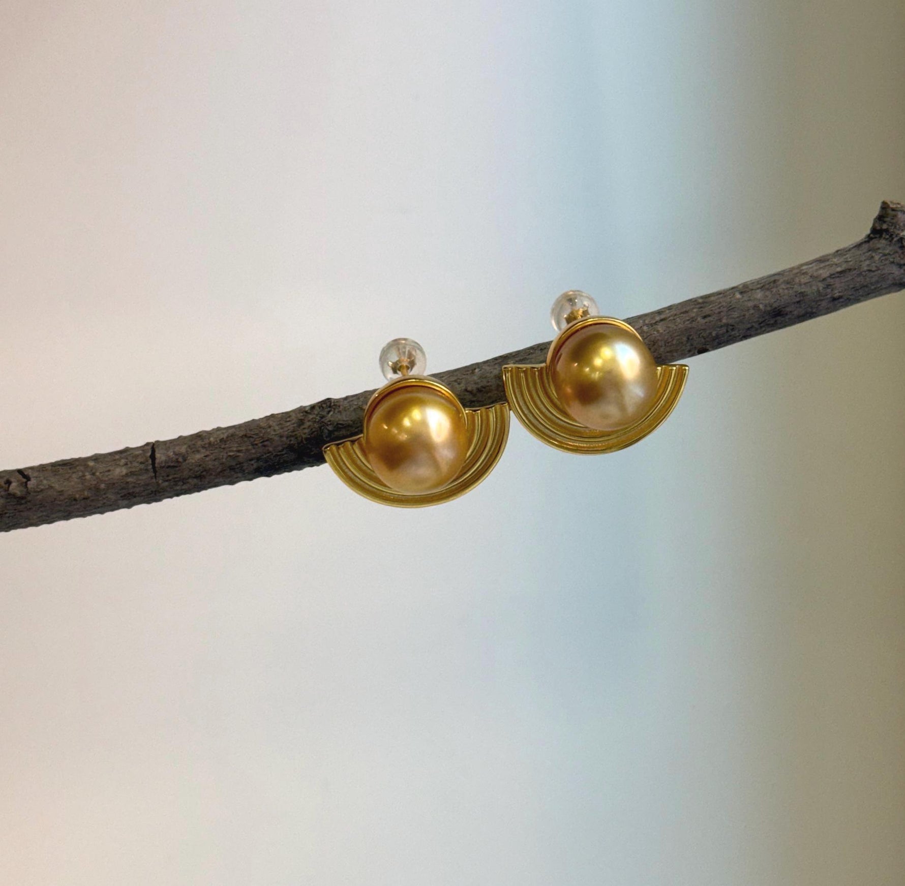 Elly’s 11.1mm South sea Deep Tea gold ocean Pearls Earrings: Extreme luster mirrored, 1.6x2.1cm, S925 silver cool earrings. gift for her