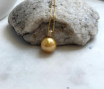 Elly’s 14mm Au750 18K Gold Huge South Sea deep Golden Ocean Pearl Pendant: Extreme luster mirrored effect, 18k real gold pendant. gift for her Valentine’s Day