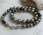top high quality multicolor Tahitian ocean pearls necklace
