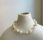 Elly’s Au750 18K gold Akoya Ocean Pearls Bracelet: Extreme luster Mirrored effect, 3.4-7.9mm, 18k Gold beads clips, 7.7” long. gift for her anniversary