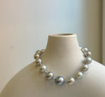 Elly’s Au750 18K gold 14pcs Tahitian Akoya Ocean Pearls Bracelet: Extreme luster Mirrored effect, 6.9-10.7mm, 18k Gold bracelet, 7.8” long, gift for her