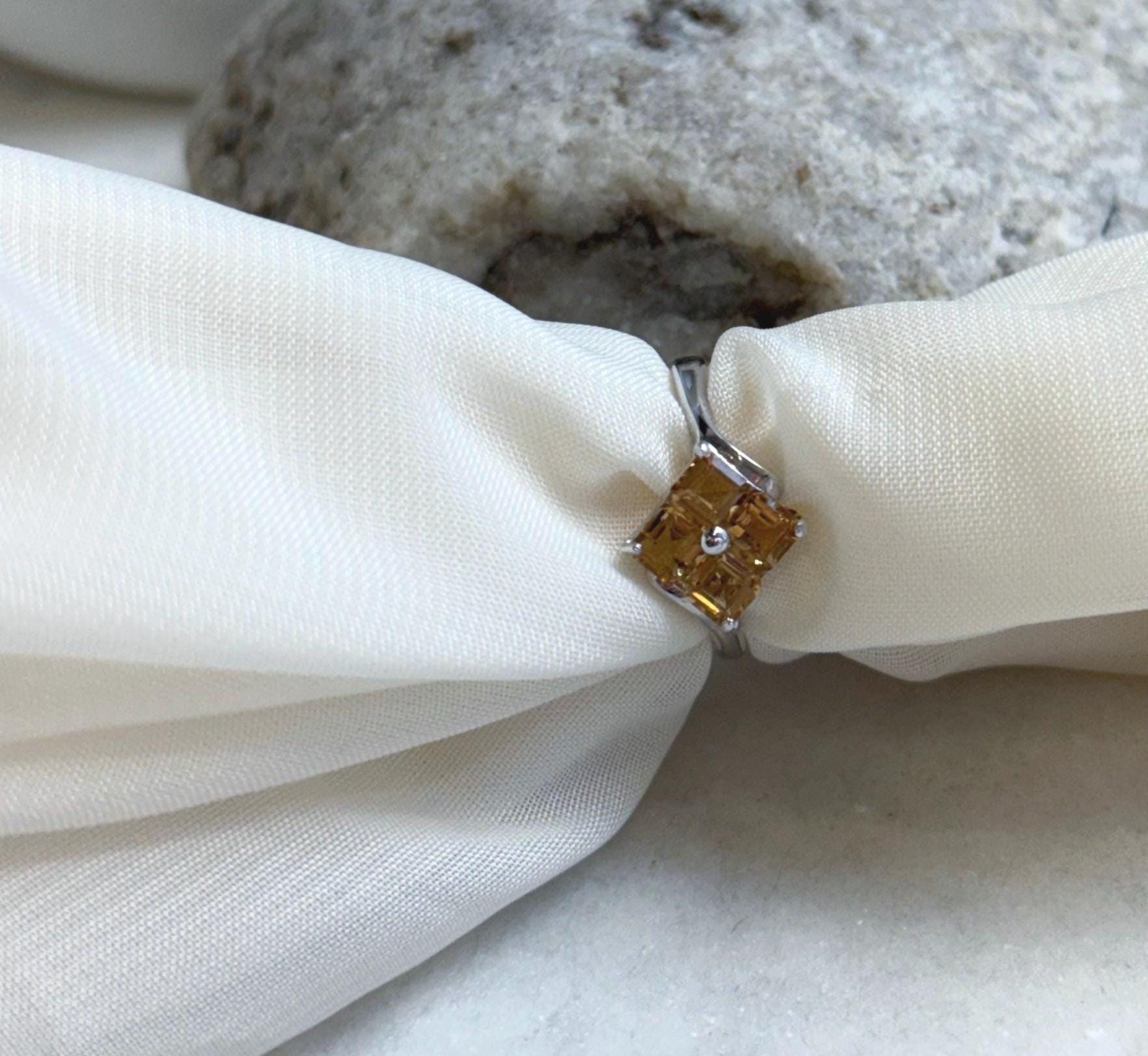 Elly’s Genius Citrine S925 silver Ring, US