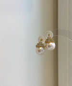 Elly’s 12.1mm Edison white Pearls pink hue Crown Earrings: Extreme luster Mirrored, 2cm high, S925 silver earrings.gift for her statement