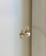 Elly’s 12.1mm Edison white Pearls pink hue Crown Earrings: Extreme luster Mirrored, 2cm high, S925 silver earrings.gift for her