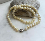 Elly’s 7-7.4mm 59pcs Akoya light golden ocean pearls necklace:Extreme luster mirrored, knotted, 18.7”, S925 silver necklace strand. gift for her