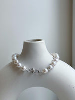 Elly’s 7.7-12.8mm White iridescent purple Pearls Bracelet: Extreme luster mirrored, 8.9” knotted, S925 silver Bracelet. gift for her