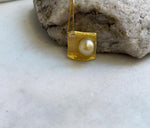 Elly’s 10mm South sea ultra gold Pearl pendant: Extreme luster mirrored, 2x2cm, S925 silver Vintage pendant chain set. gift for her