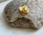 Elly’s 10mm South sea ultra gold Pearl pendant: Extreme luster mirrored, 2x2cm, S925 silver Vintage pendant chain set. gift for her