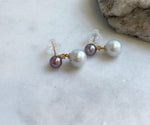 Elly’s 4pcs 7.4-10.8mm earrings: Strong luster, 2.2cm high, S925 silver earrings. gift for her