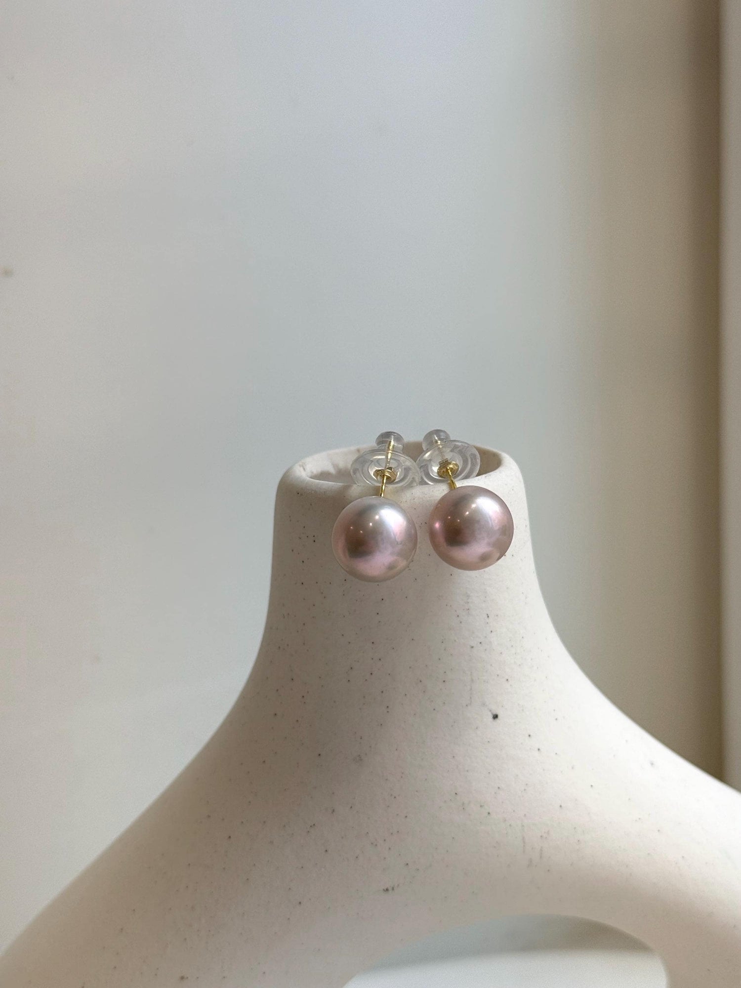 Elly’s 5A 11.7mm Edison Rose Pearls Earrings studs: Extreme luster Mirrored, S925 silver Classic minimalist earrings studs. daily office pearls earrings studs gift for her birthday anniversary holiday