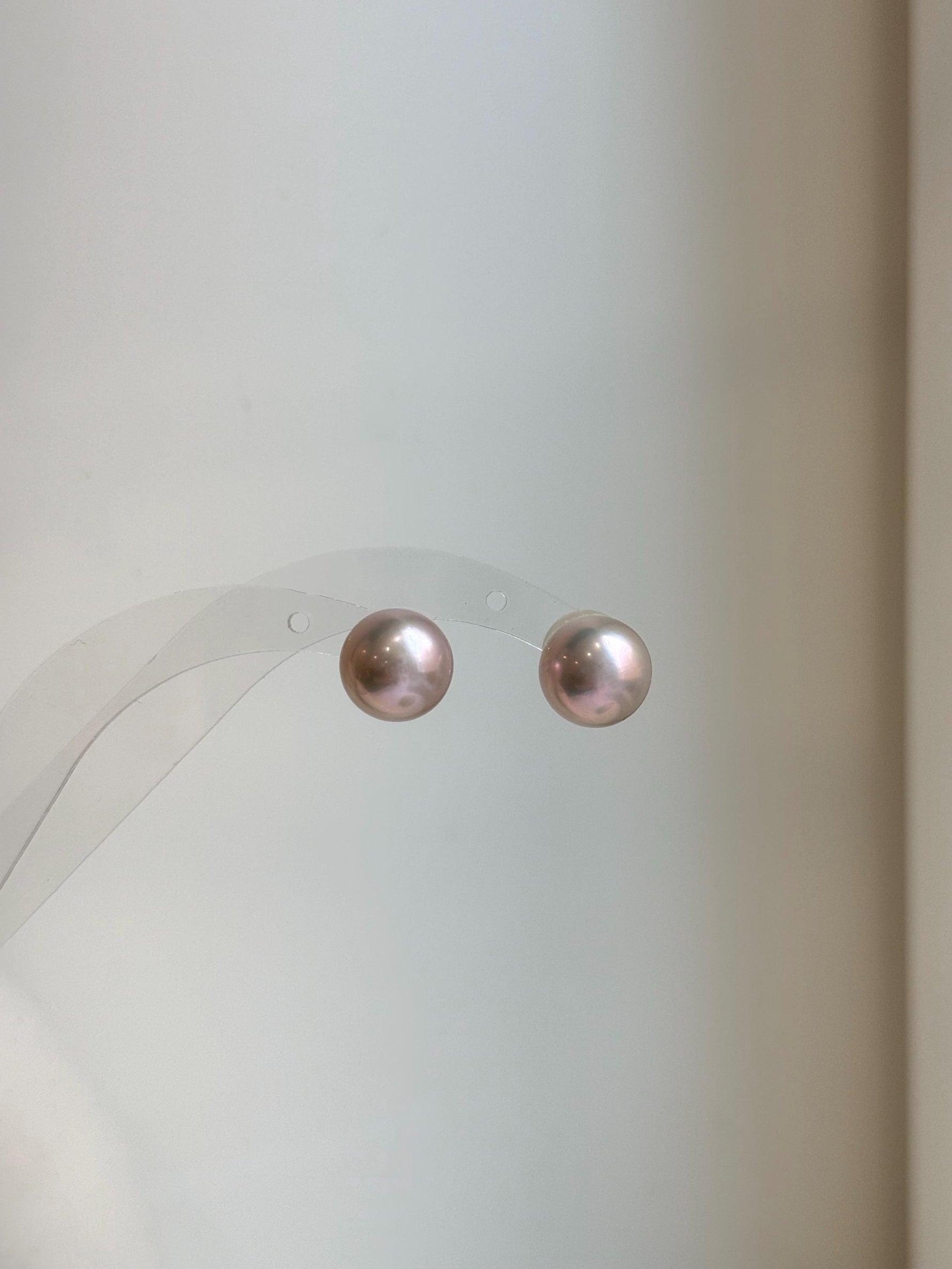 Elly’s 5A 11.7mm Edison Rose Pearls Earrings studs: Extreme luster Mirrored, S925 silver Classic minimalist earrings studs. daily office pearls earrings studs gift for her birthday anniversary holiday