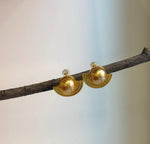 Elly’s 11.1mm South sea Deep Tea gold ocean Pearls Earrings: Extreme luster mirrored, 1.6x2.1cm, S925 silver cool earrings. gift for her birthday