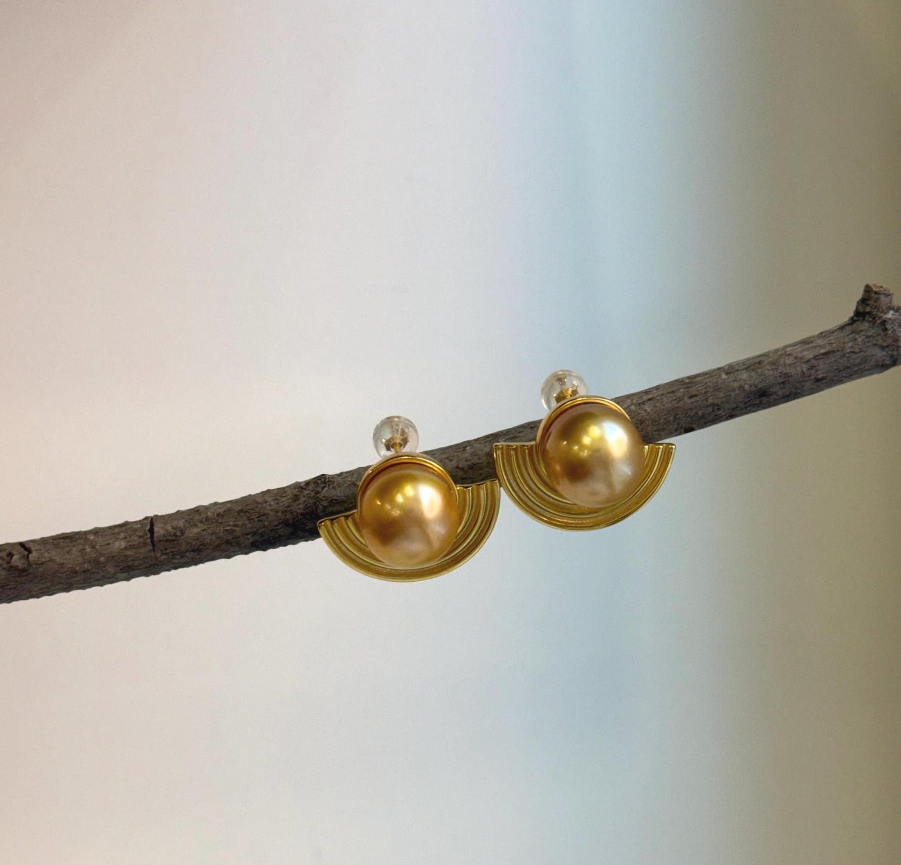 Elly’s 11.1mm South sea Deep Tea gold ocean Pearls Earrings: Extreme luster mirrored, 1.6x2.1cm, S925 silver cool earrings. gift for her birthday