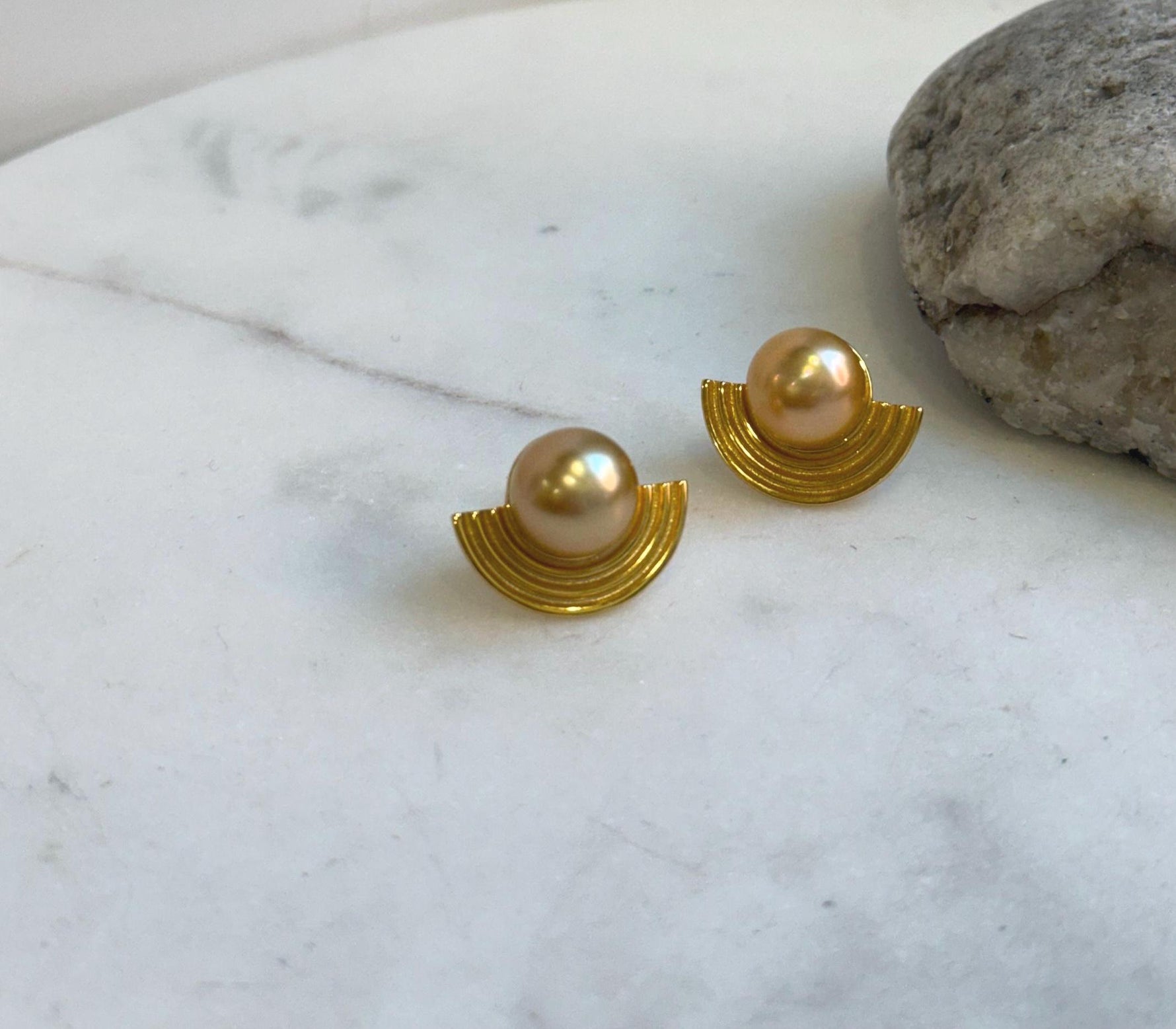 Elly’s 11.1mm South sea Deep Tea gold ocean Pearls Earrings: Extreme luster mirrored, 1.6x2.1cm, S925 silver cool earrings. gift for her