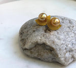 Elly’s 11.1mm South sea Deep Tea gold ocean Pearls Earrings: Extreme luster mirrored, 1.6x2.1cm, S925 silver cool earrings. gift for her