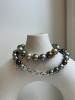 top high quality multicolor Tahitian ocean pearls necklace