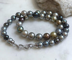 top high quality multicolor Tahitian ocean pearls necklace