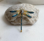 Elly’s 8.5mm Tahitian platinum Ocean Dragonfly Brooch Pendant 2in1: Extreme Luster mirrored, 6x7.5cm, daily black cool brooch