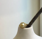 Elly’s 11.1mm South sea Ultra gold ocean pearl Ring: Extreme luster mirrored, S925 silver with gold plated adjustable Vintage Ring.Gift for her