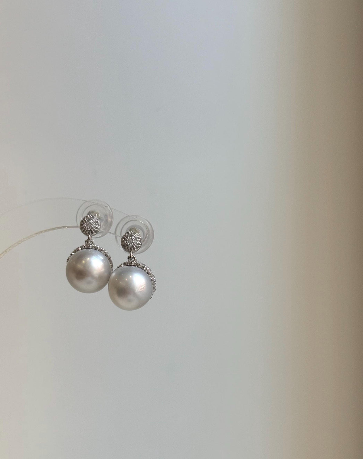 Elly’s 10.6mm Australian white Pearls Vintage earrings: Extreme luster mirrored, s925 silver earrings. daily office pearls earrings for her