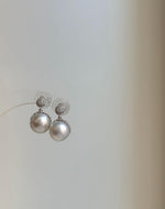 Elly’s 10.6mm Australian white Pearls Vintage earrings: Extreme luster mirrored, s925 silver earrings. daily office pearls earrings for her