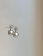 Elly’s 10.6mm Australian white Pearls Vintage earrings: Extreme luster mirrored, s925 silver earrings. daily office pearls earrings for her