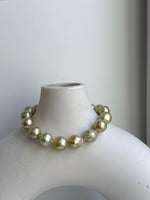 Elly’s 16pcs 8.9-10.2mm Genius south sea Tea Golden ocean Pearls Bracelet: Extreme luster mirrored, 7.7”, S925 silver bracelet. gift for her