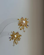 Elly’s 8.2mm Genius natural South sea golden ocean Pearls Fireworks Earrings: Extreme luster mirrored, S925 silver earrings. high quality pearl fancy cool earrings gift for her birthday