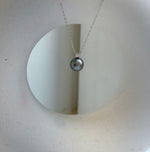 Elly’s 10.6mm Tahitian dark platinum ocean pearl pendant: Extreme luster mirrored, 1.4cm high, S925 silver pendant, chain set. gift for her holiday